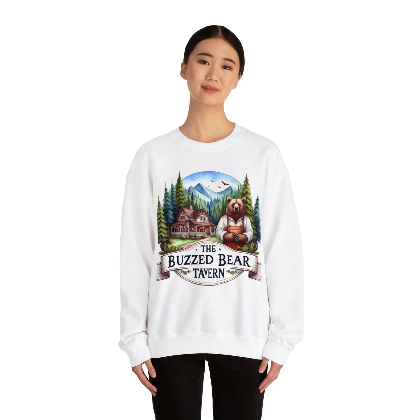 The Buzzed Bear Tavern Unisex Heavy Blend™ Crewneck Sweatshirt
