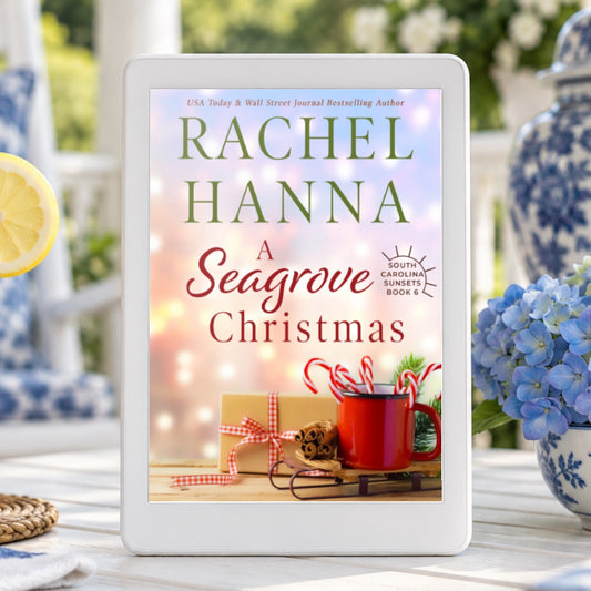 A Seagrove Christmas eBook on a tablet