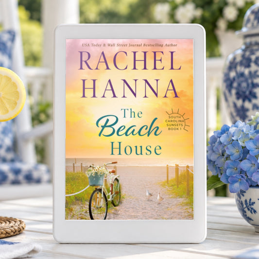 The Beach House eBook on a tablet