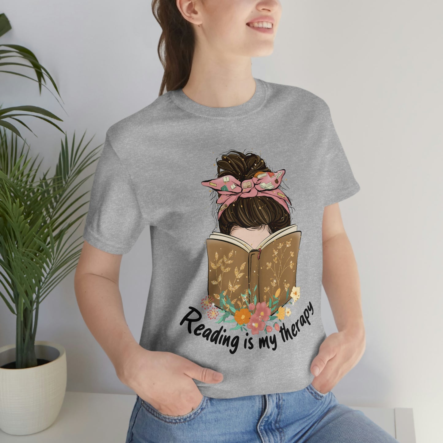 READING IS MY THERAPY T-shirt Unisex Jersey Short Sleeve Tee