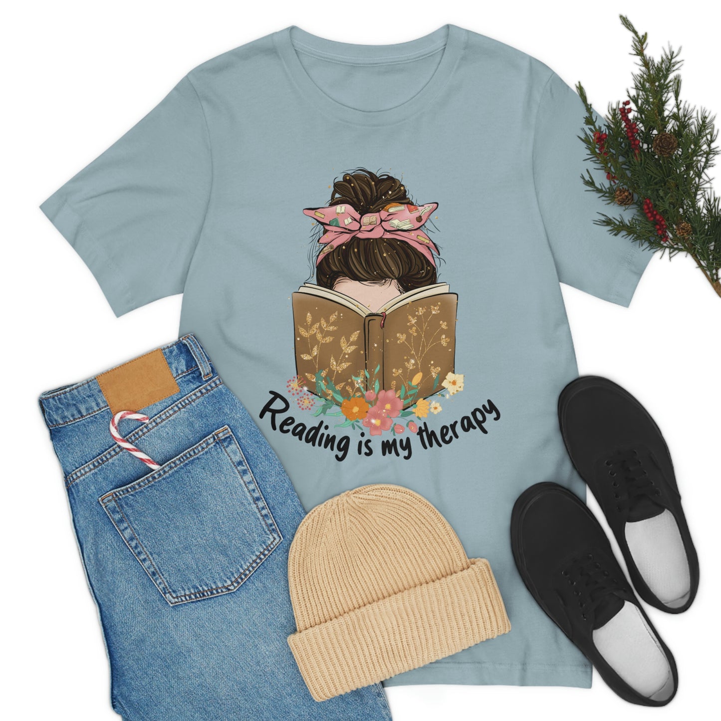 READING IS MY THERAPY T-shirt Unisex Jersey Short Sleeve Tee