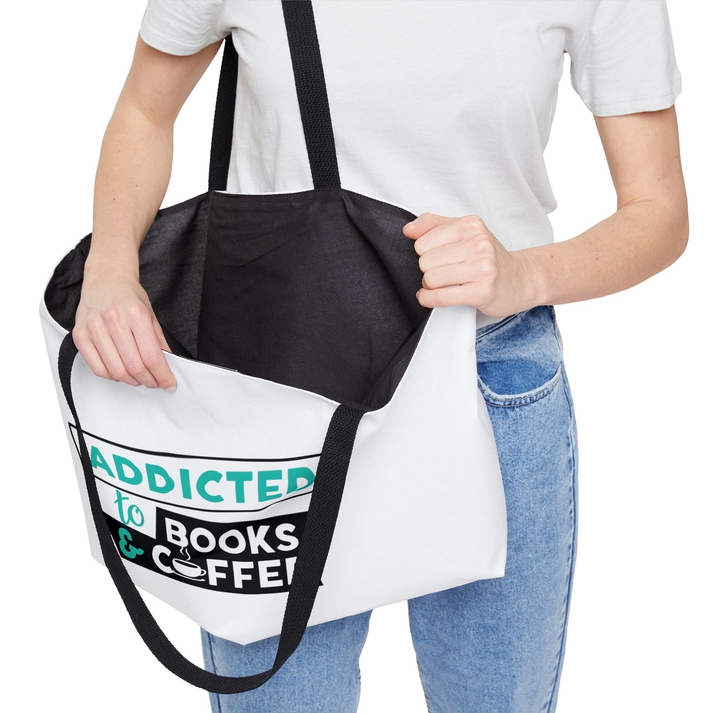 Addicted To Books And Coffee Weekender Tote Bag - Rachel Hanna